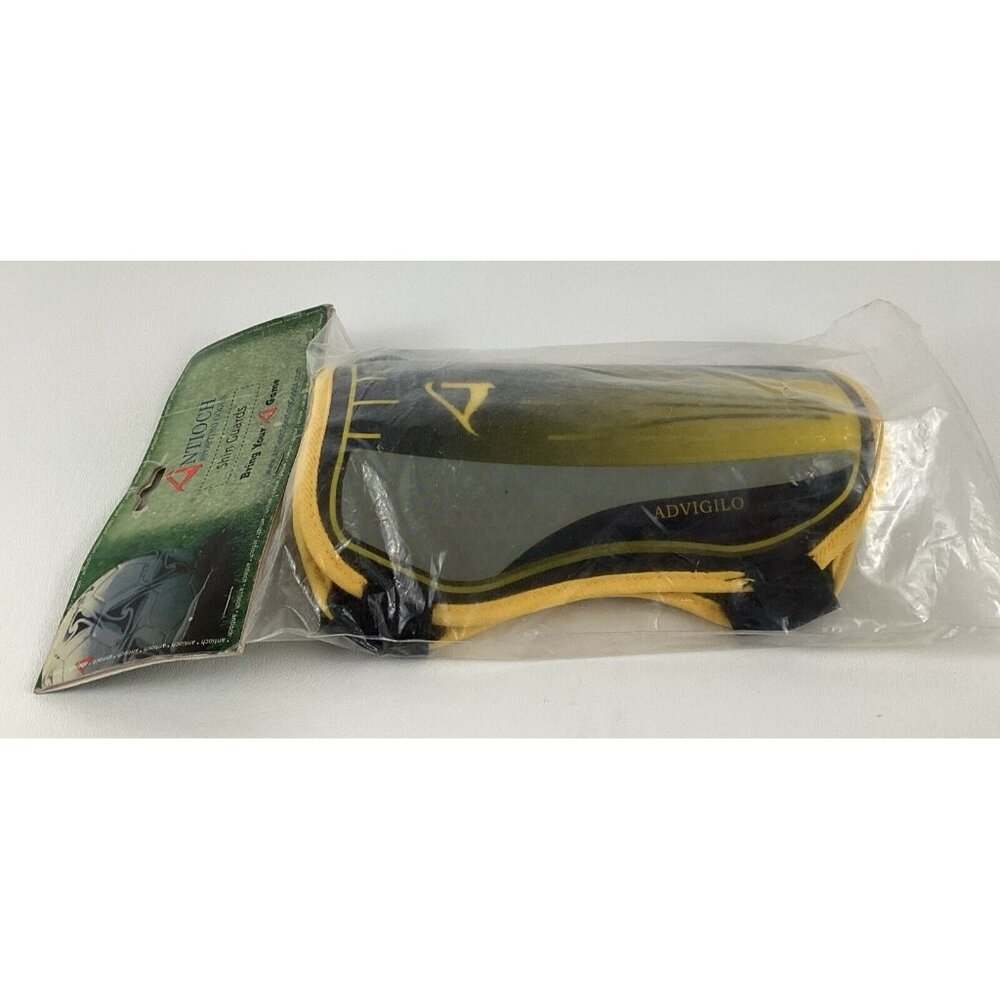 Soccer Shin Guards Adult Dual Strap 9"  Yellow  New Antioch - Picture 2 of 7